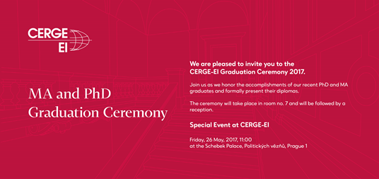 Invitation to the MA and PhD Graduation Ceremony 2017