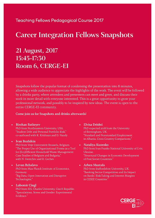 Career Intergration Fellow Snapshots - poster